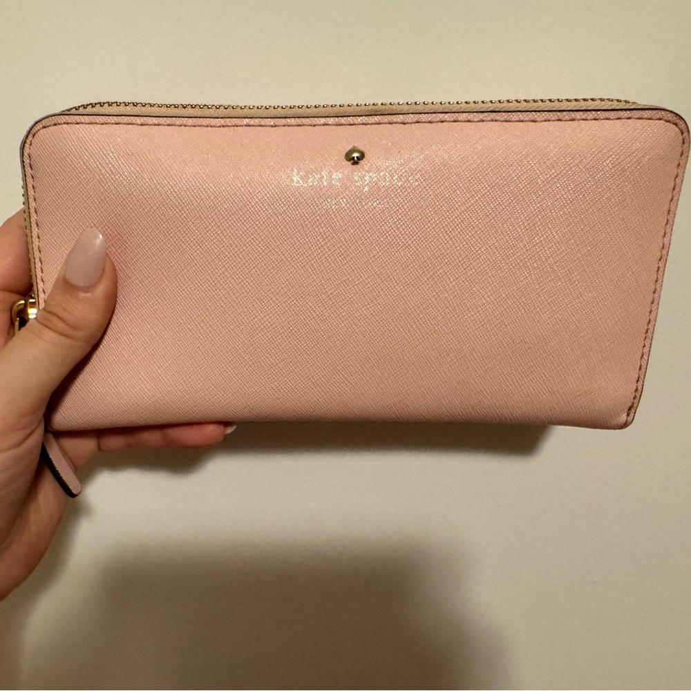 Kate Spade Saffiano Large Continental Zip Around Wallet, Blush